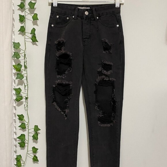 NWT Adika Distressed Boyfriend Jeans - Picture 2 of 7